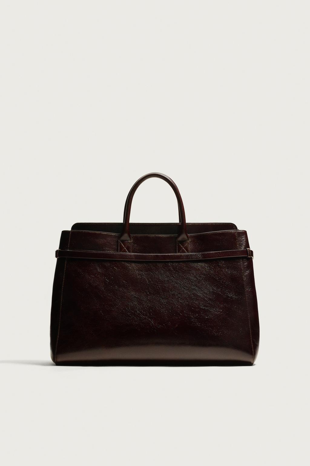 Leather Shopper Bag — Men's