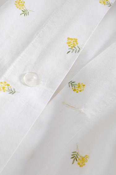 MIMOSA PRINT COTTON FLAT SHEET - Oyster-white by Zara - Image 3