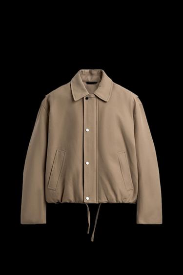 CAZADORA ACOLCHADA CROPPED FIT - Tostado de Zara