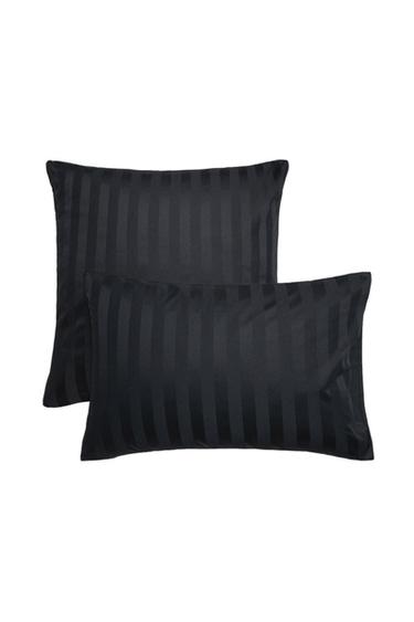 STRIPED SATEEN PILLOWCASE (500 THREAD COUNT) - MIDNIGHT BLUE by Zara