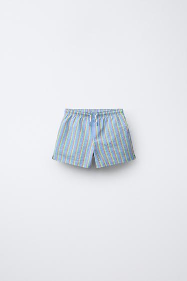 QUẦN SHORT BƠI VẢI SEERSUCKER KẺ SỌC CHO BÉ 2-14 TUỔI - 992 từ Zara