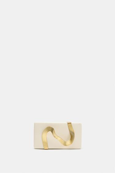 METAL DETAIL CLUTCH — White 2