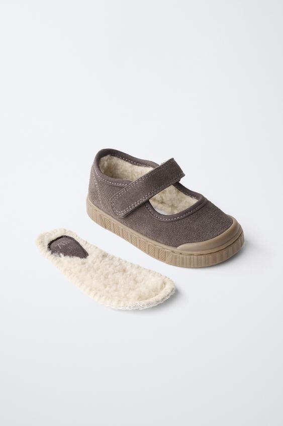 TENNIS OU BASKET BAREFOOT EN CUIR - Chocolat de Zara - Image 3