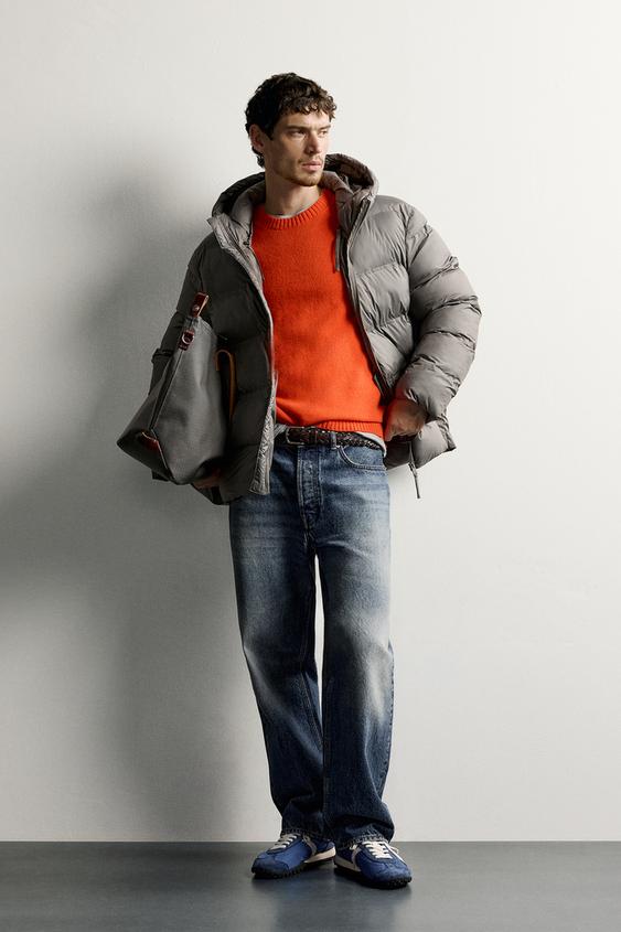 PADDED HOODIE JACKET - Charcoal grey by Zara - Image 0