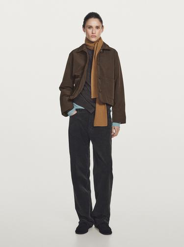 Zara Short water-repellent puffer jacket - Brown