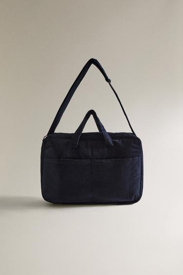VALISE DE VOYAGE BÉBÉ EN VELOURS CÔTELÉ - Bleu marine de Zara - Image 0
