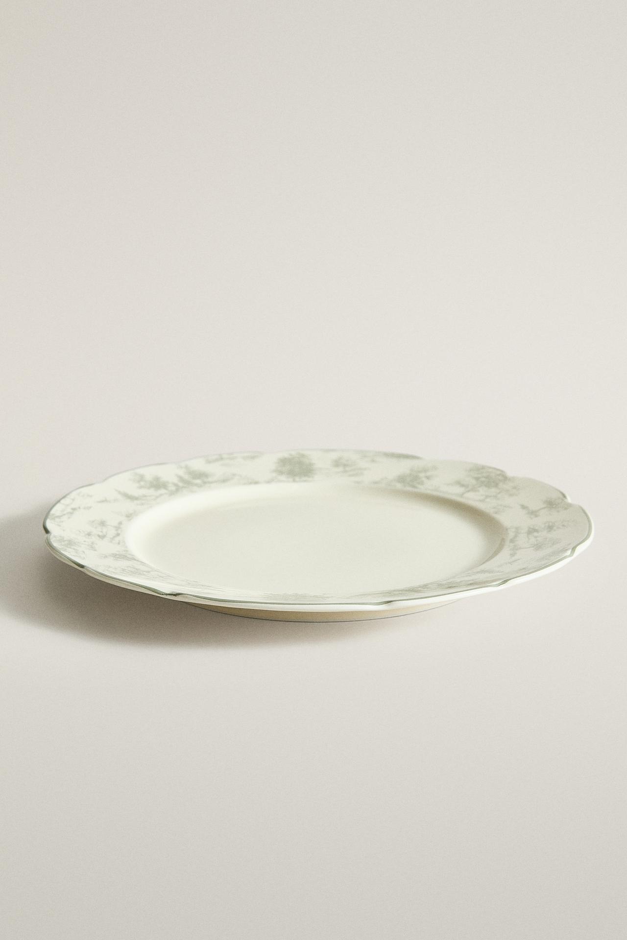 TOILE PORCELAIN DINNER PLATE — Gray