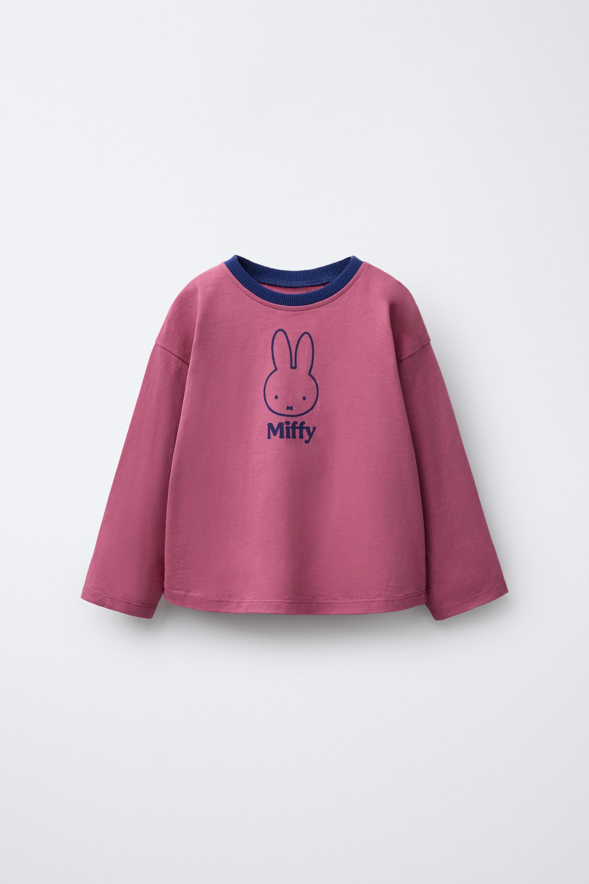 MIKI T-SHIRT MET BIES EN MIFFY™ MERCIS BV © PRINT - Donkerroze | ZARA