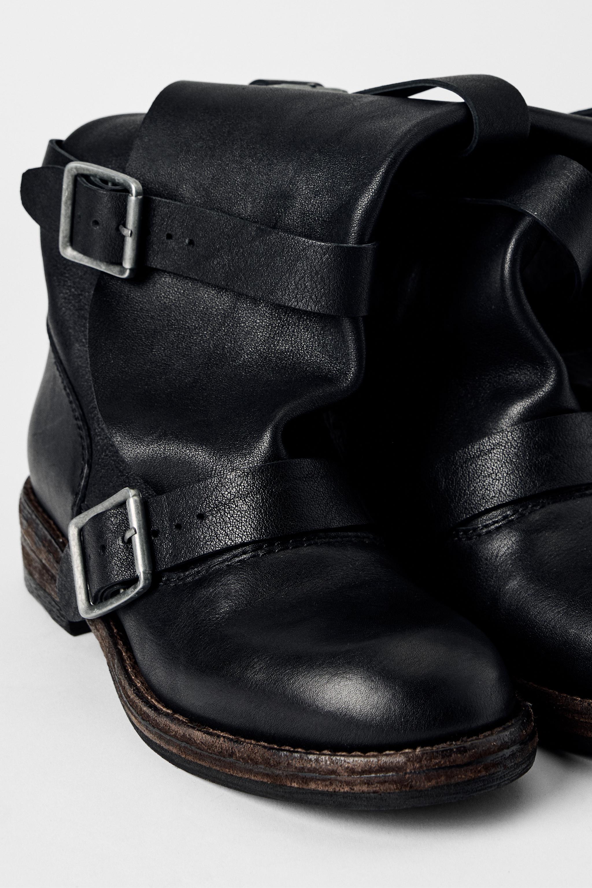 LEATHER BUCKLE ANKLE BOOTS KATE MOSS X ZARA - Black | ZARA