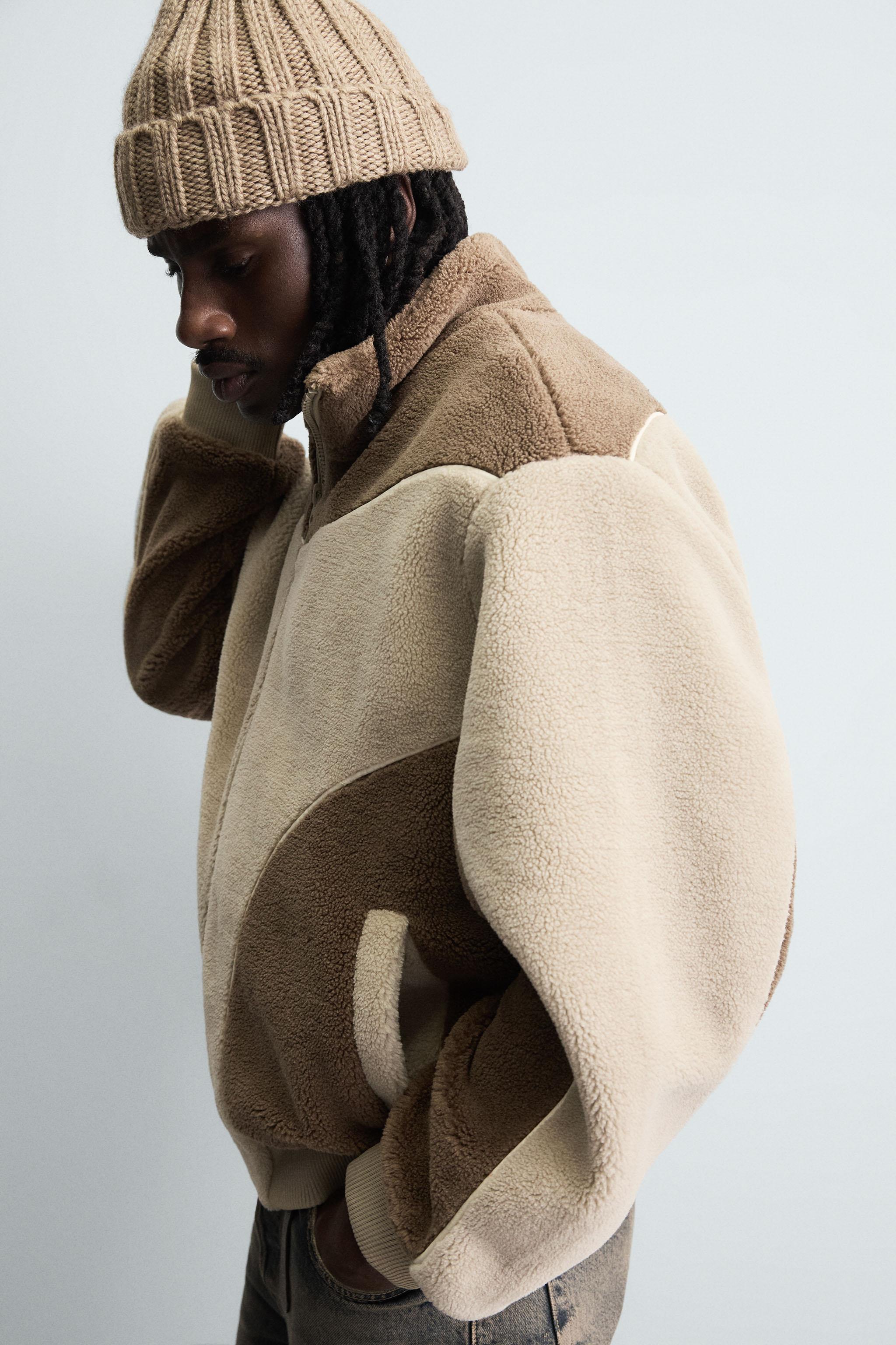 CONTRAST WELT FLEECE JACKET