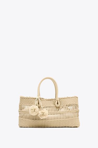 ПЛЕТЕНАЯ СУМКА — БЕЖЕВЫЙ от Zara