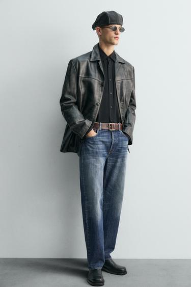 BOTA PIEL LIMITED EDITION - Negro de Zara - Imagen 0