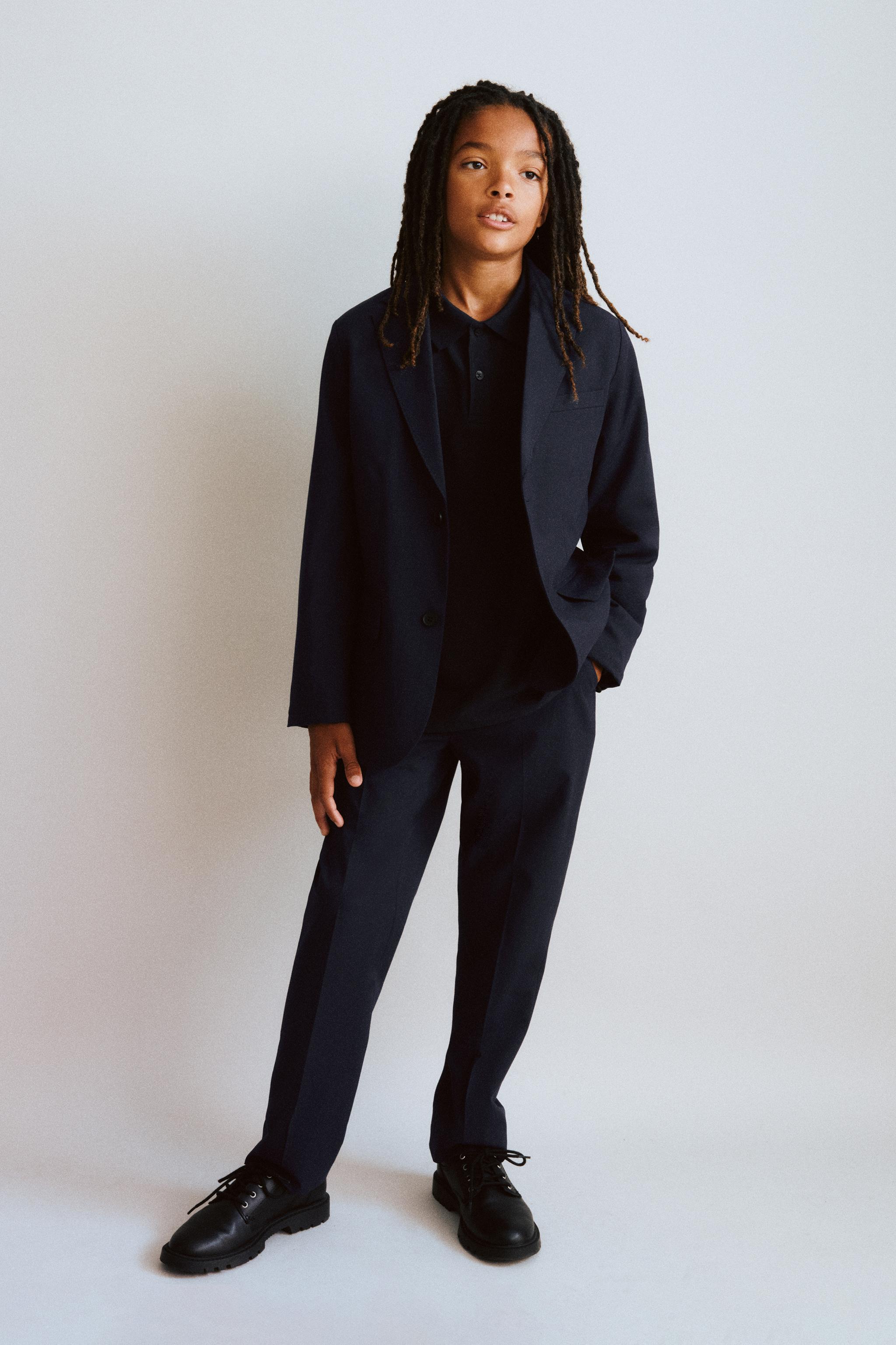 PANTALON DE COSTUME UNI STRUCTURÉ