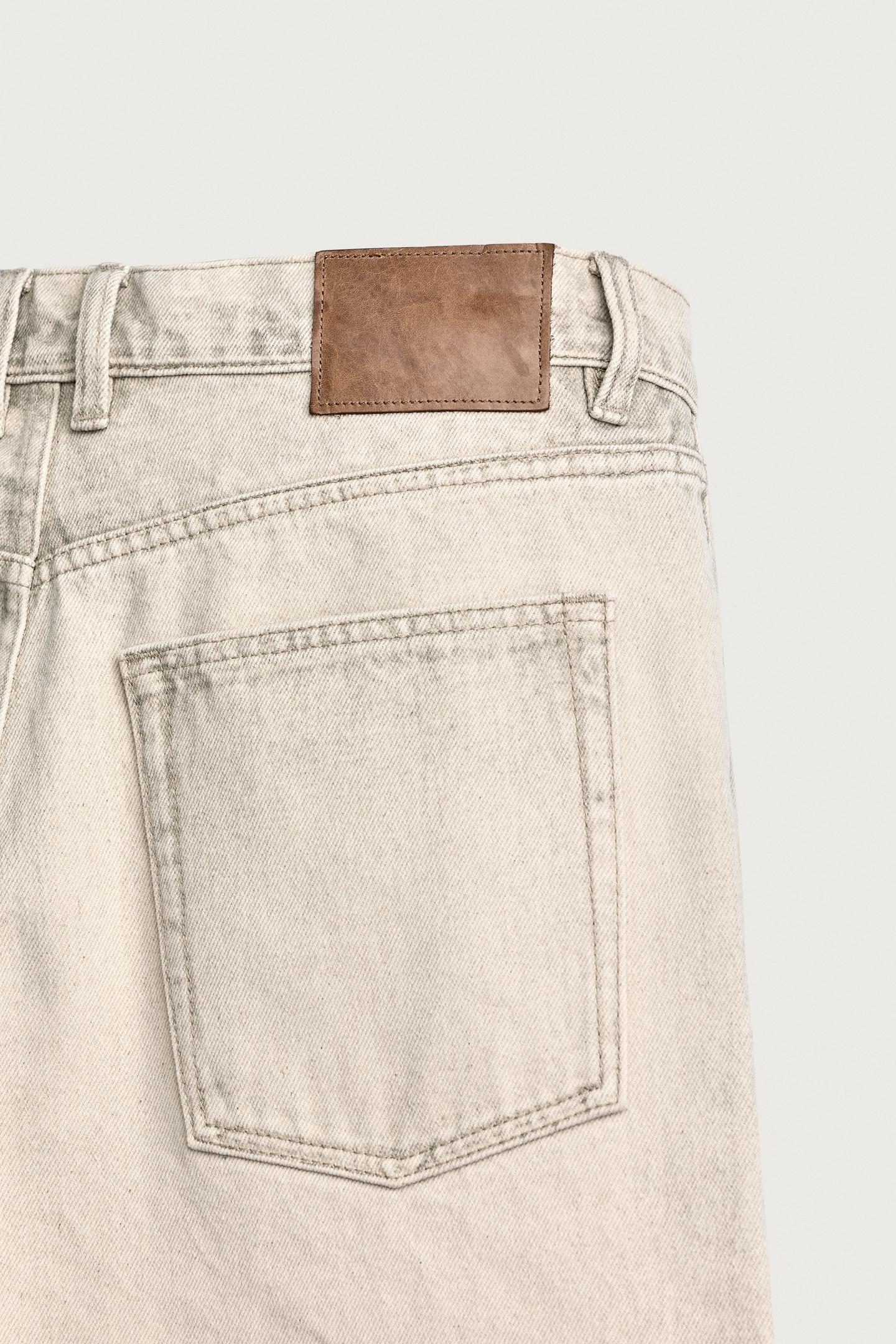 Мужские джинсы Zara Straight Ankle-Fit, цвет: Светлый серый — фото 10