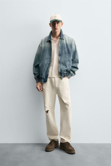 WASHED DENIM JACKET - Blue by Zara - Image 0