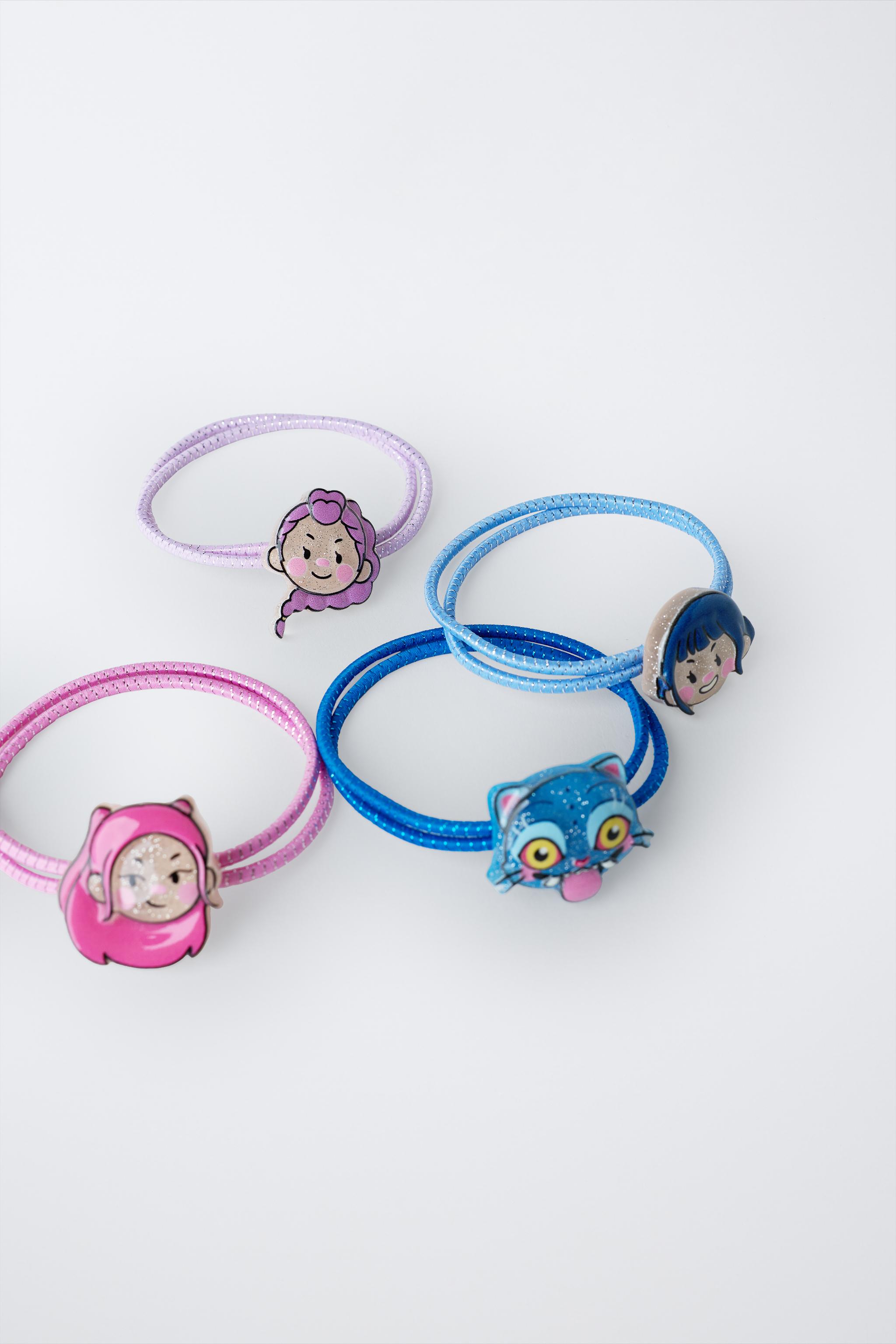 FOUR-PACK KPOP DEMON HUNTERS™ NETFLIX © HAIR TIES — Blue