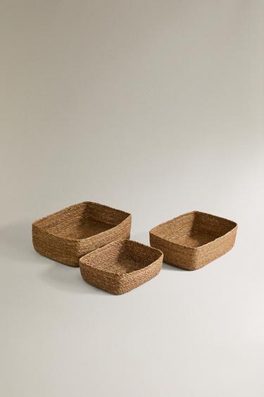 직사각형 바구니 - Zara의 라이트 베이지 - 이미지 0