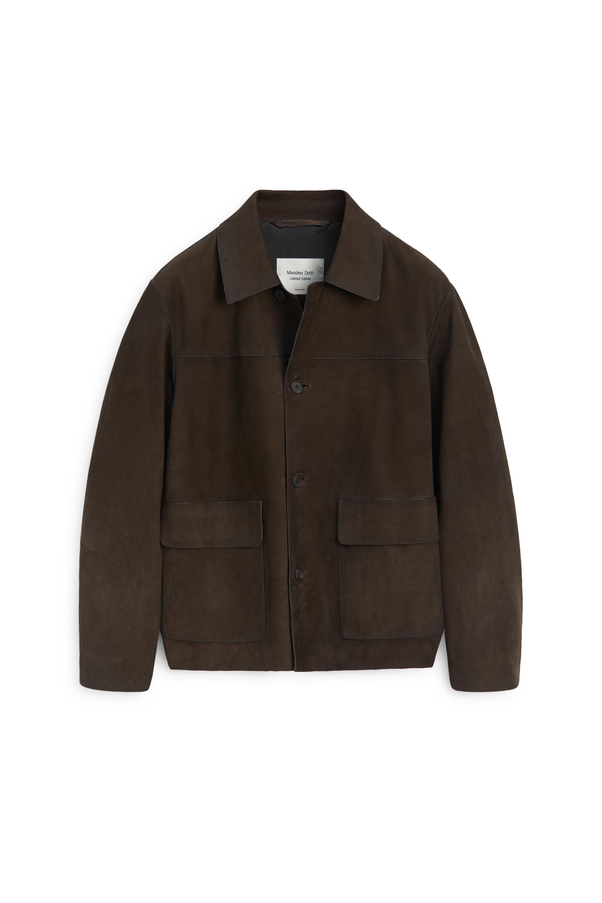 Leather nubuck pocket detail jacket - LIMITED EDITION
