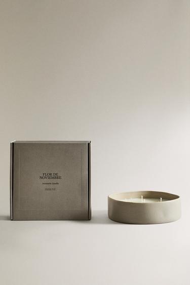 （590G）FLOR DE NOVIEMBRE アロマティックキャンドルレッドブラウンZaraの（590G）FLOR DE NOVIEMBRE アロマティックキャンドル - レッドブラウン 