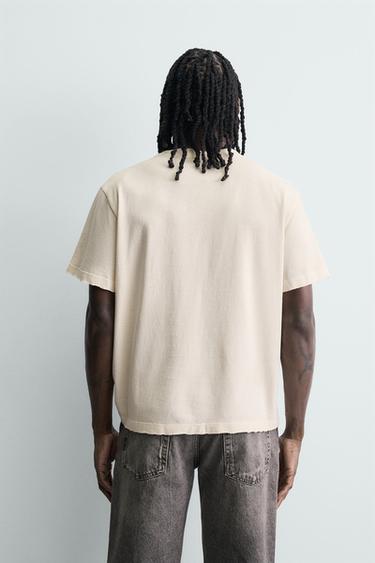 FADED GRAPHIC T-SHIRT - Oyster-white by Zara - Image 2