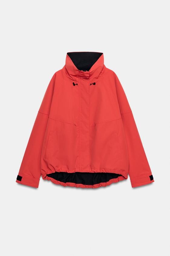CAZADORA NYLON - Rojo / Naranja de Zara - Imagen 0