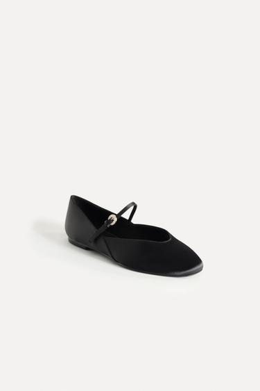 BALLERINES EFFET SATINÉ 50E ANNIVERSAIRE - Noir de Zara - Image 2