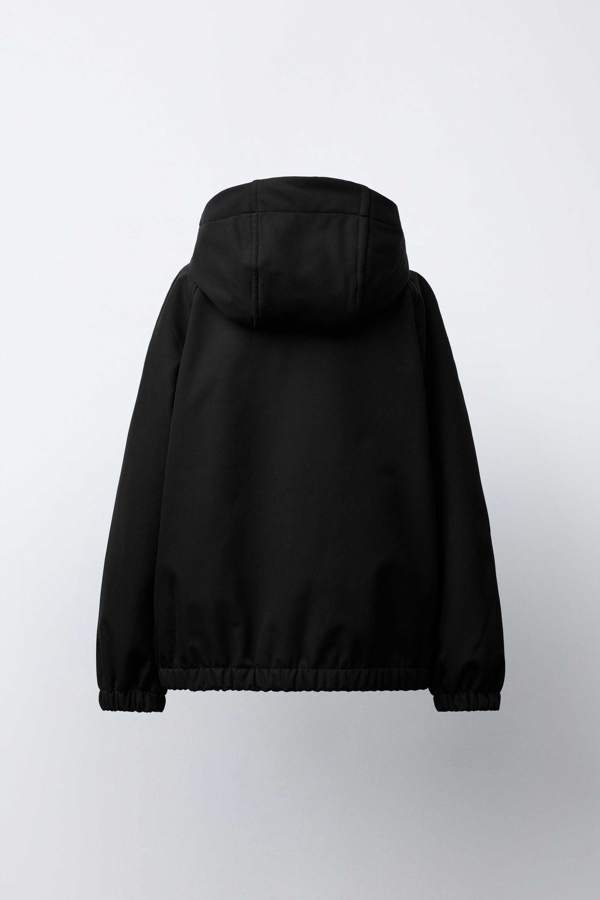 WATER REPELLENT HOODIE TECHNICAL JACKET - Black | ZARA United States