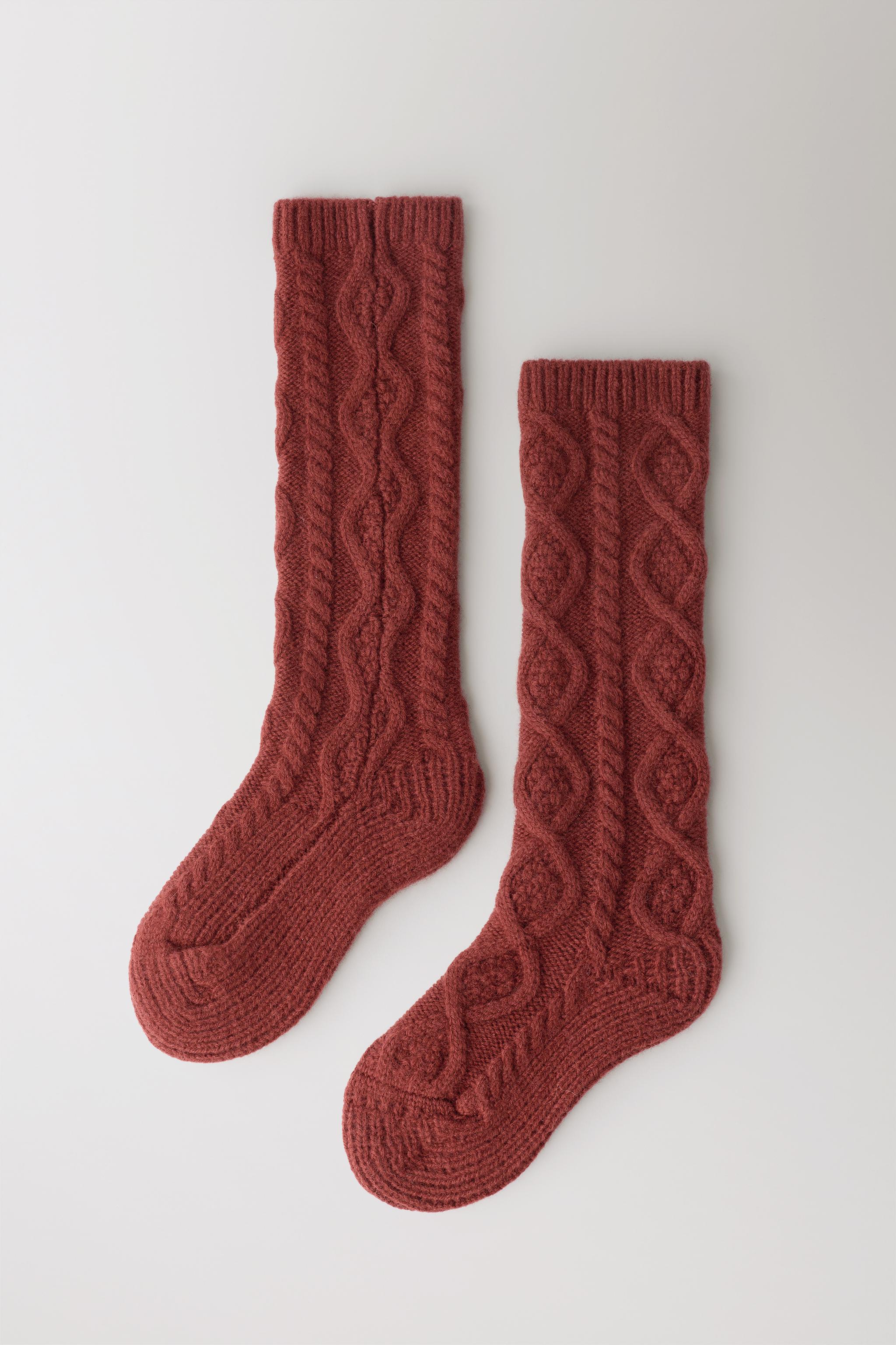 LONG CABLE KNIT 100% WOOL SOCKS LIMITED EDITION