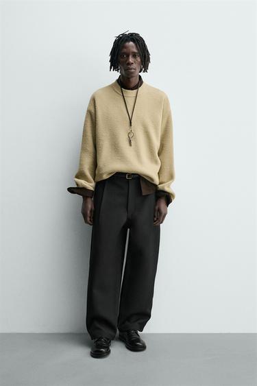 JERSEY RELAXED FIT TEXTURA - Verde claro de Zara - Imagen 0