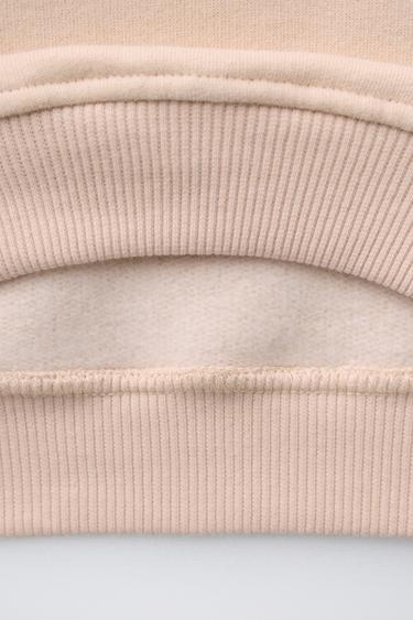 CONTRAST COLLAR SWEATSHIRT - Dusty pink by Zara - Image 3