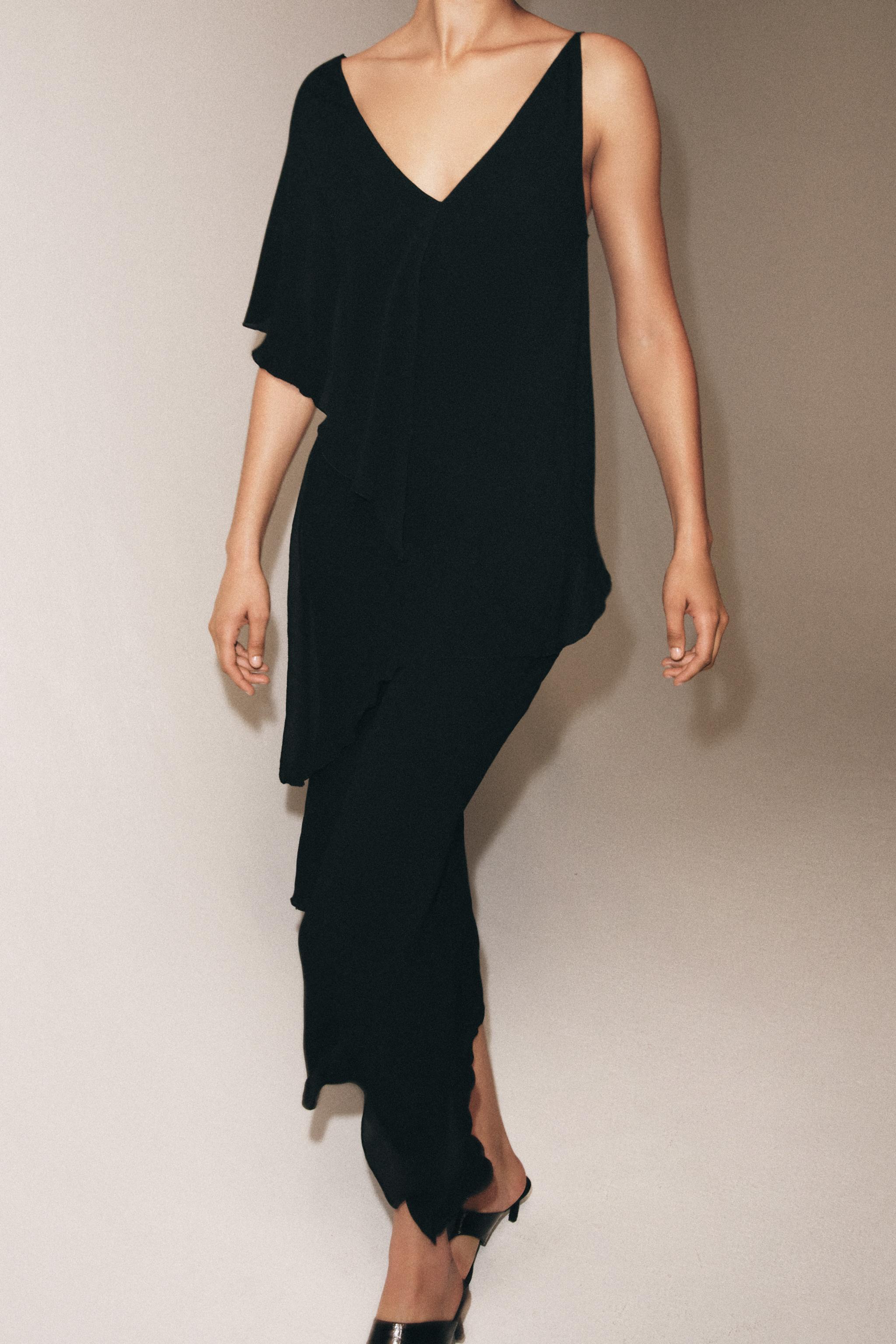 ZW COLLECTION ASYMMETRIC MIDI DRESS