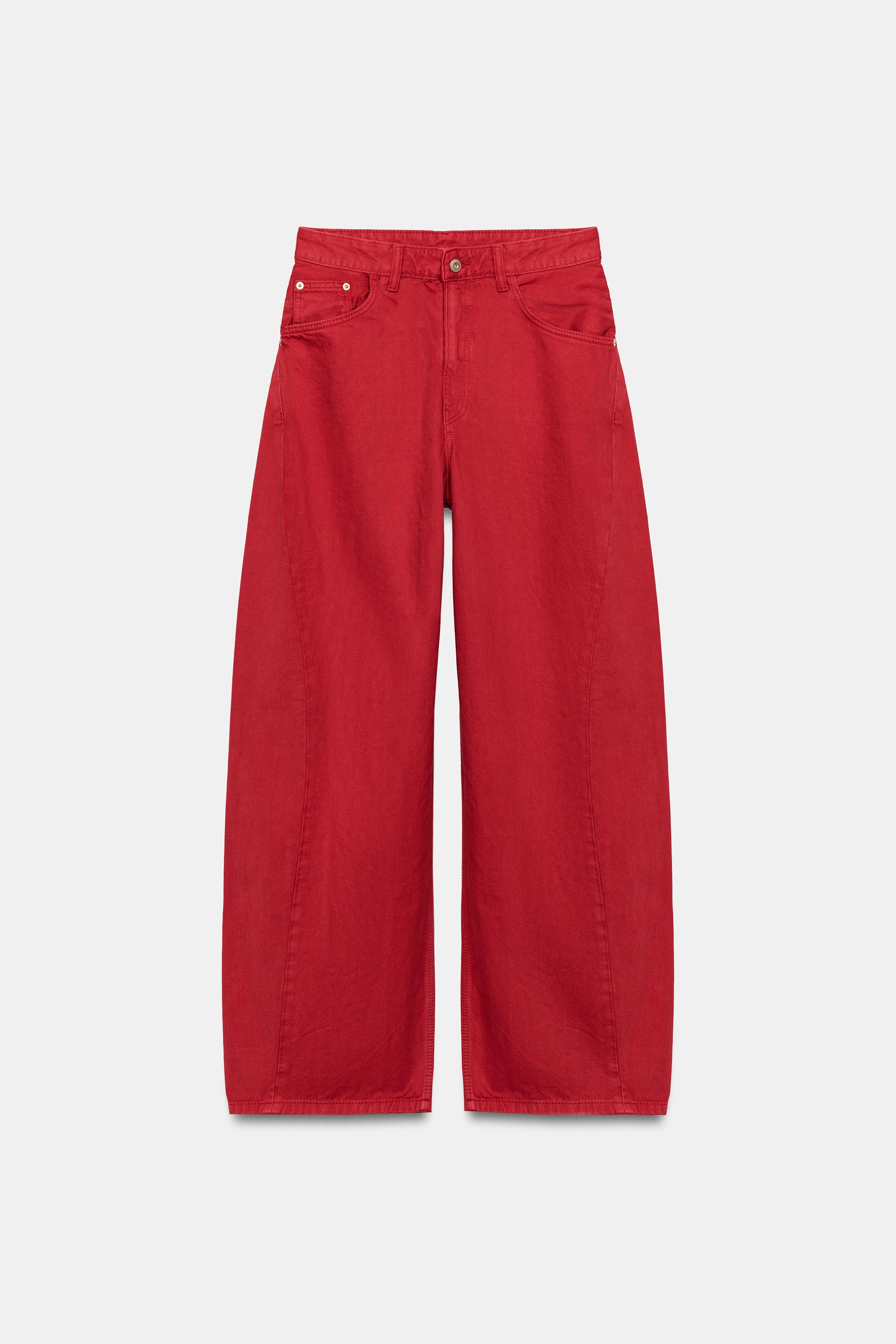 Zara TRF BAGGY OVERSIZE DİKİŞ DETAYLI ORTA BEL JEAN görsel 7