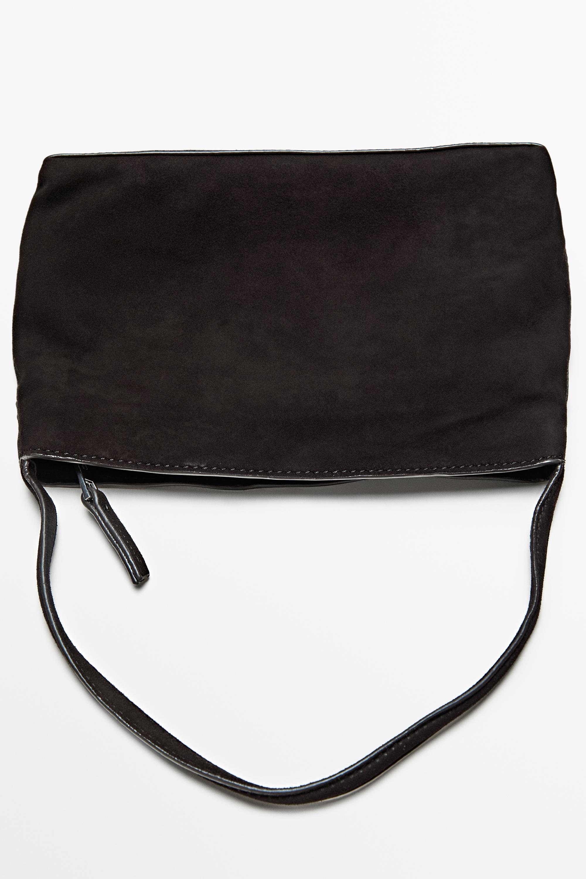 Small split suede leather shoulder bag