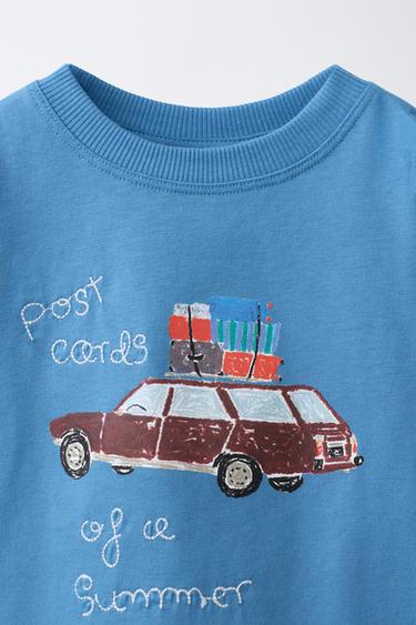 ISABELLE VANDEPLASSCHE CAR T-SHIRT © - Blue by Zara - Image 2