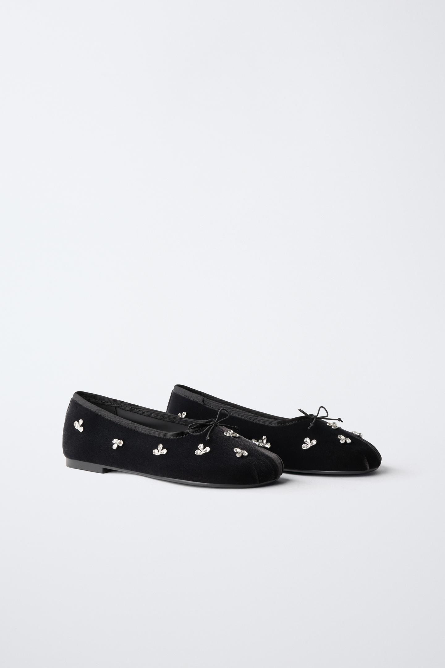Детские балетки Zara Sparkle Detail Ballet, цвет: Серый — фото 2