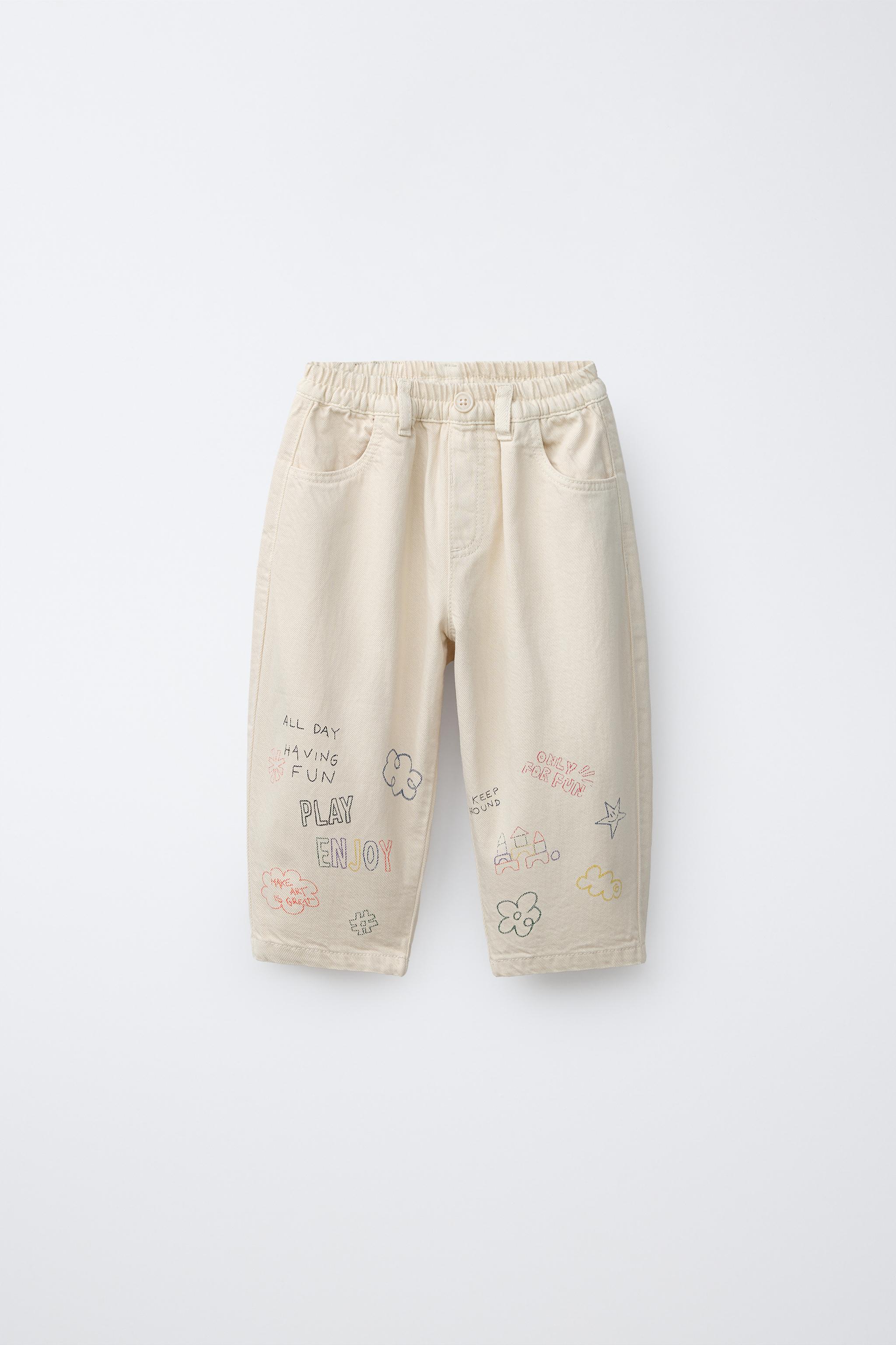 PANTALON BAGGY À IMPRIMÉ INSCRIPTION