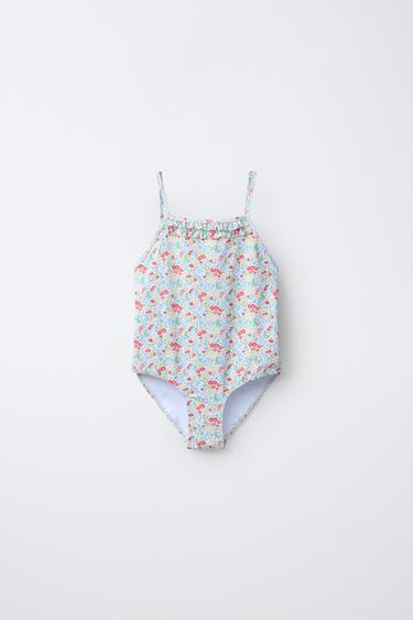 AGES 6-14 / FLORAL PRINT SWIMSUIT - Multicoloured by Zara - Image 0