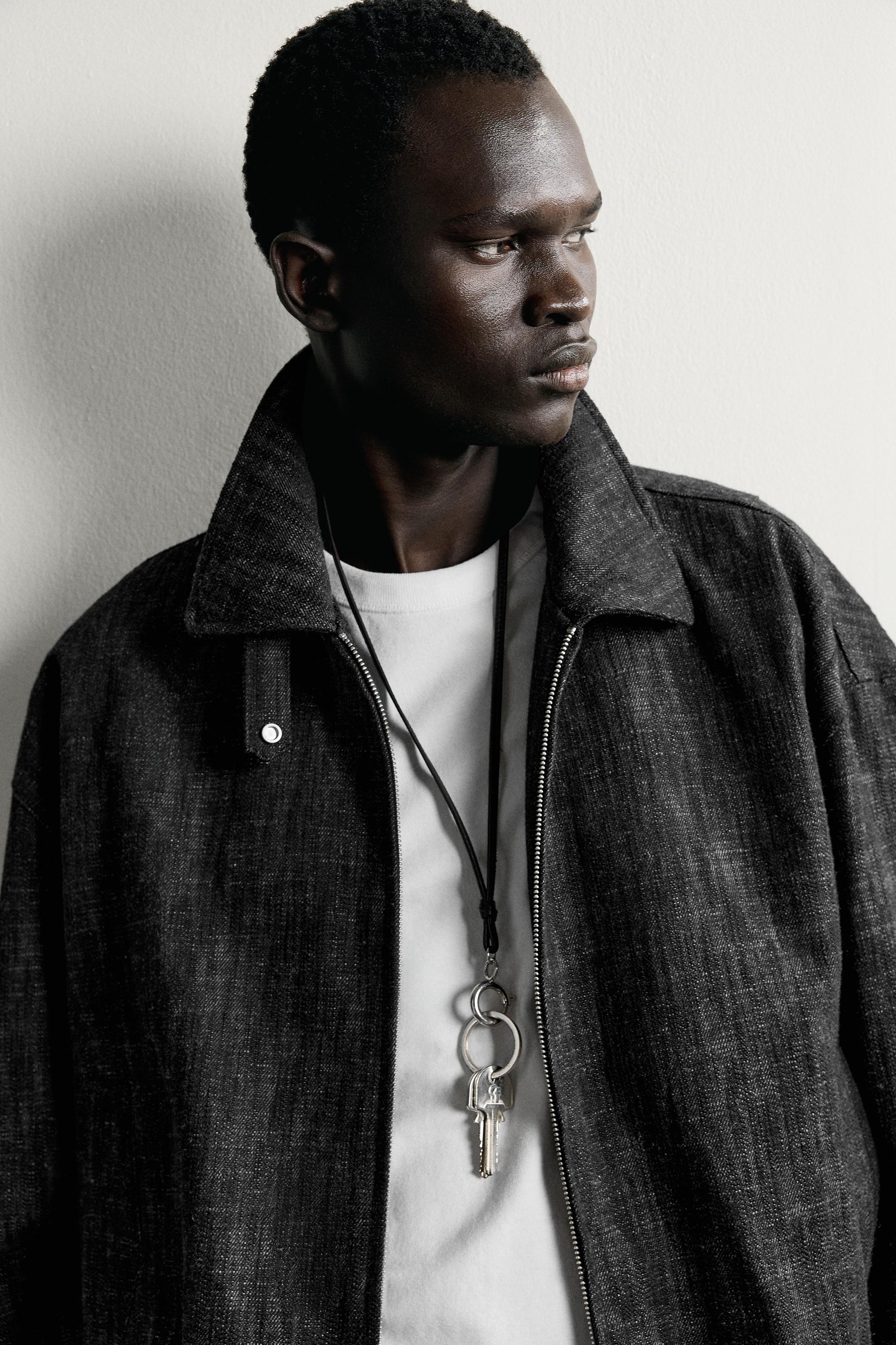 COTTON-BLEND STRUCTURED JACKET