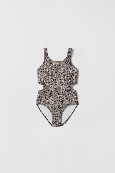 KIDS/ BAÑADOR ANIMAL PRINT CUT OUT - Marrón / Topo de Zara - Imagen 0