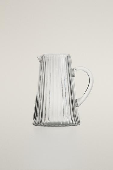 レリーフ ファセットガラス ピッチャークリア0Zaraのレリーフ ファセットガラス ピッチャー - クリア - 画像 0