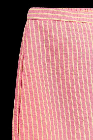 WEITE GESTREIFTE HOSE - Rosa von Zara
