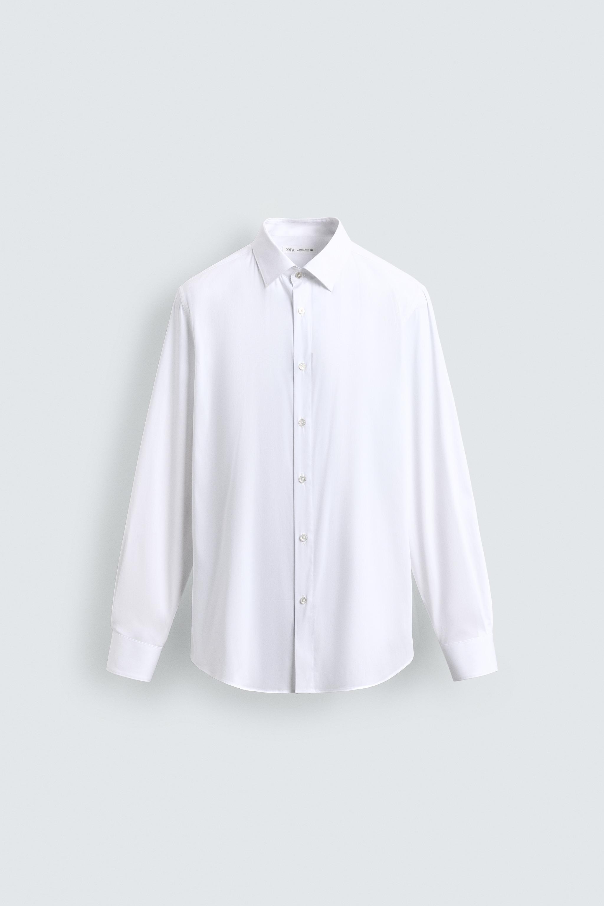 Zara - Slim Fit Comfort Shirt - White - XL - Man Zara - Slim Fit Comfort Shirt - White - XL - Man