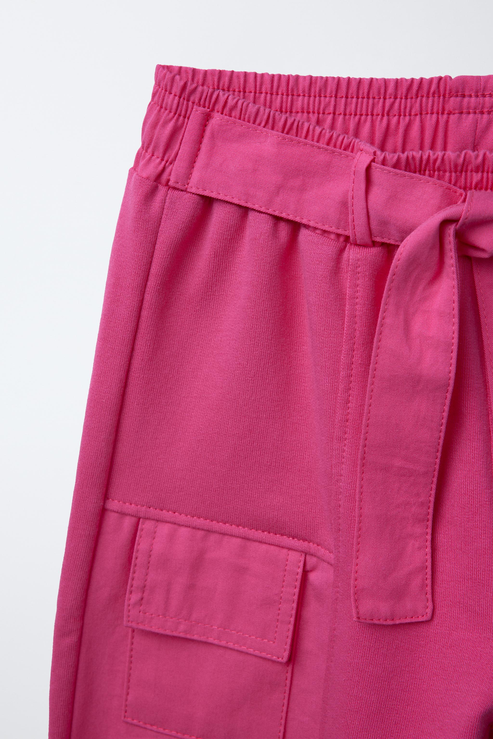 TWO-TONE WIDE LEG POCKET PANTS