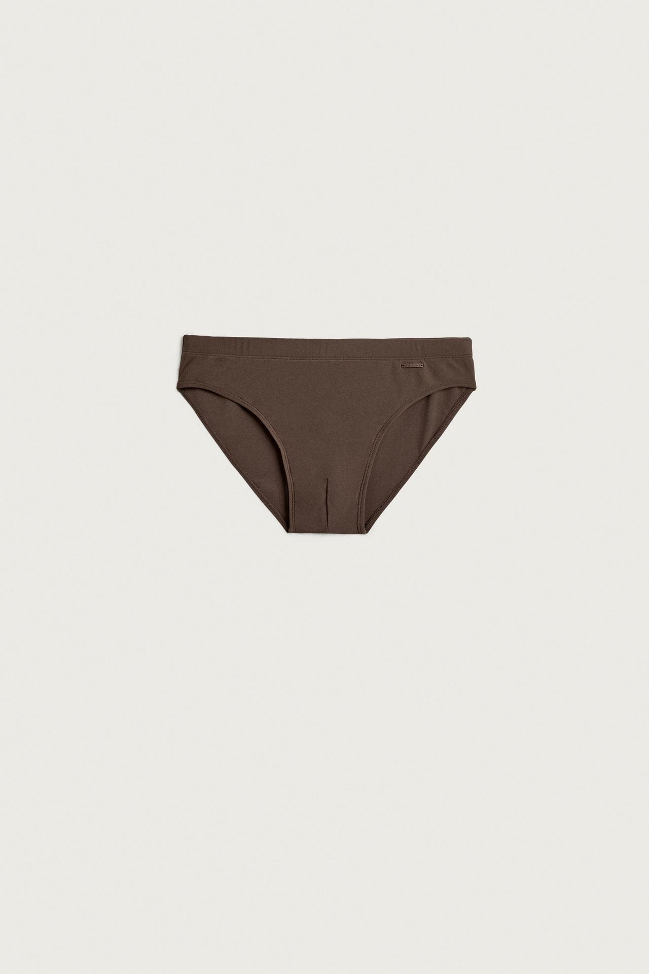 SLIP SWIMSUIT — Brown