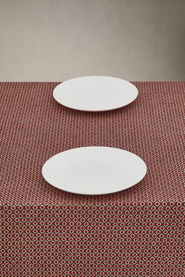 COTTON GEOMETRIC CHRISTMAS TABLECLOTH - Red by Zara - Image 1