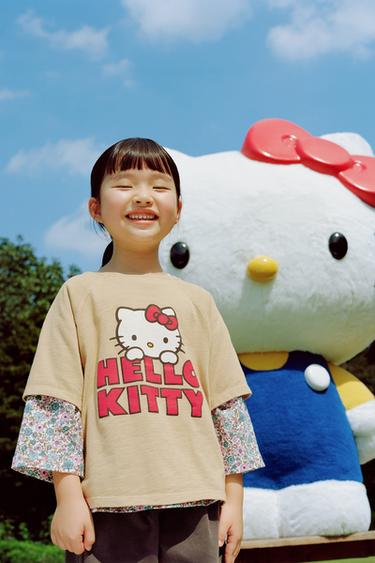 Zara HELLO KITTY © SANRIO EMBROIDERED T-SHIRT - Light salmon-pink
