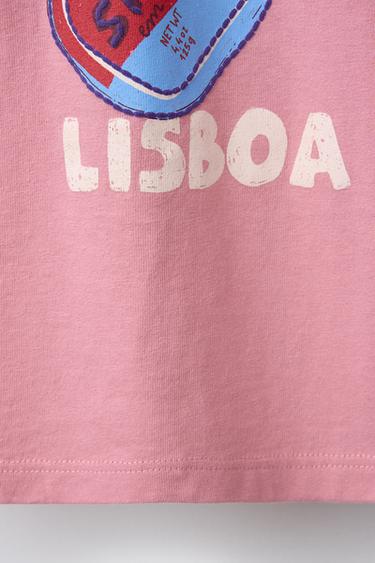 T-SHIRT IMPRIMÉ SARDINES - Rose délavé de Zara - Image 3