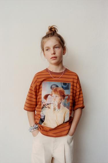 Zara STRIPED T-SHIRT PIPPI LONGSTOCKING © ASTRID LINDGREN COMPANY - striped