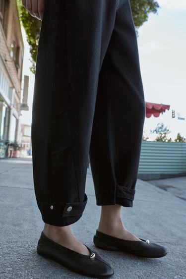 Z1975 BALLOON FIT MID-WAIST JEANS - Black by Zara