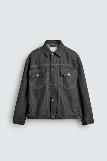 OVERSIZE FIT DENIMDZSEKI – Szürke a ZARA-tól